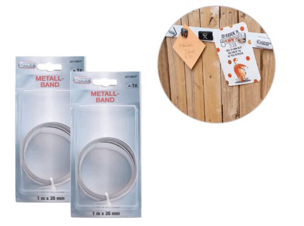 Connex Selbstklebendes Metallklebeband 2 Stück - 1 Meter x 35 Millimeter - Stark und haltbar Silber Haus & Garten