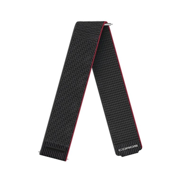 Coros Pace 3 22 mm Nylon-Schwarz-Rot-Armband Startseite