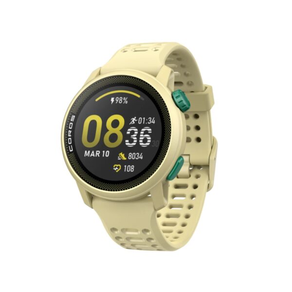 Coros Pace 3 GPS gelbe Silikonuhr Radfahren