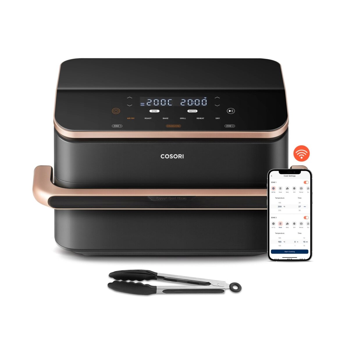 COSORI Dual Blaze Twinfry™ 10-Litre Heißluftfritteuse-Gold