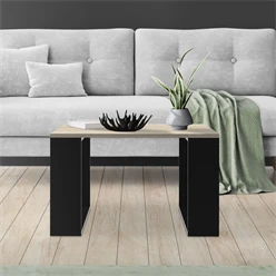 Couchtisch 65x65x40 cm Eiche-Optik/Schwarz ML-Design 1395