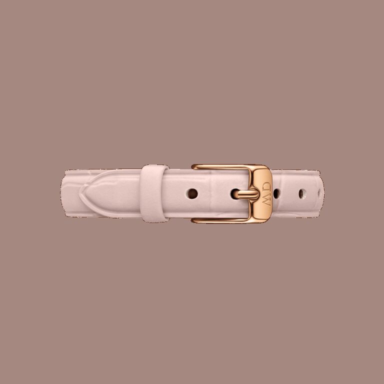 Daniel Wellington DW Armband Leather Pressed Rouge 10mm Rose Gold
