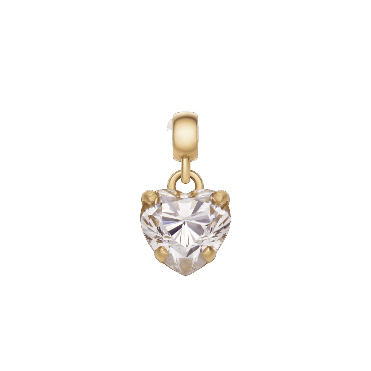 Daniel Wellington DW Charm Heart Crystal 12x6mm Gold/White