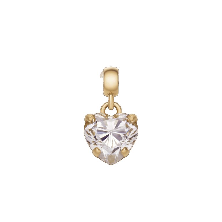 Daniel Wellington DW Charm Heart Crystal 12x6mm Gold/White