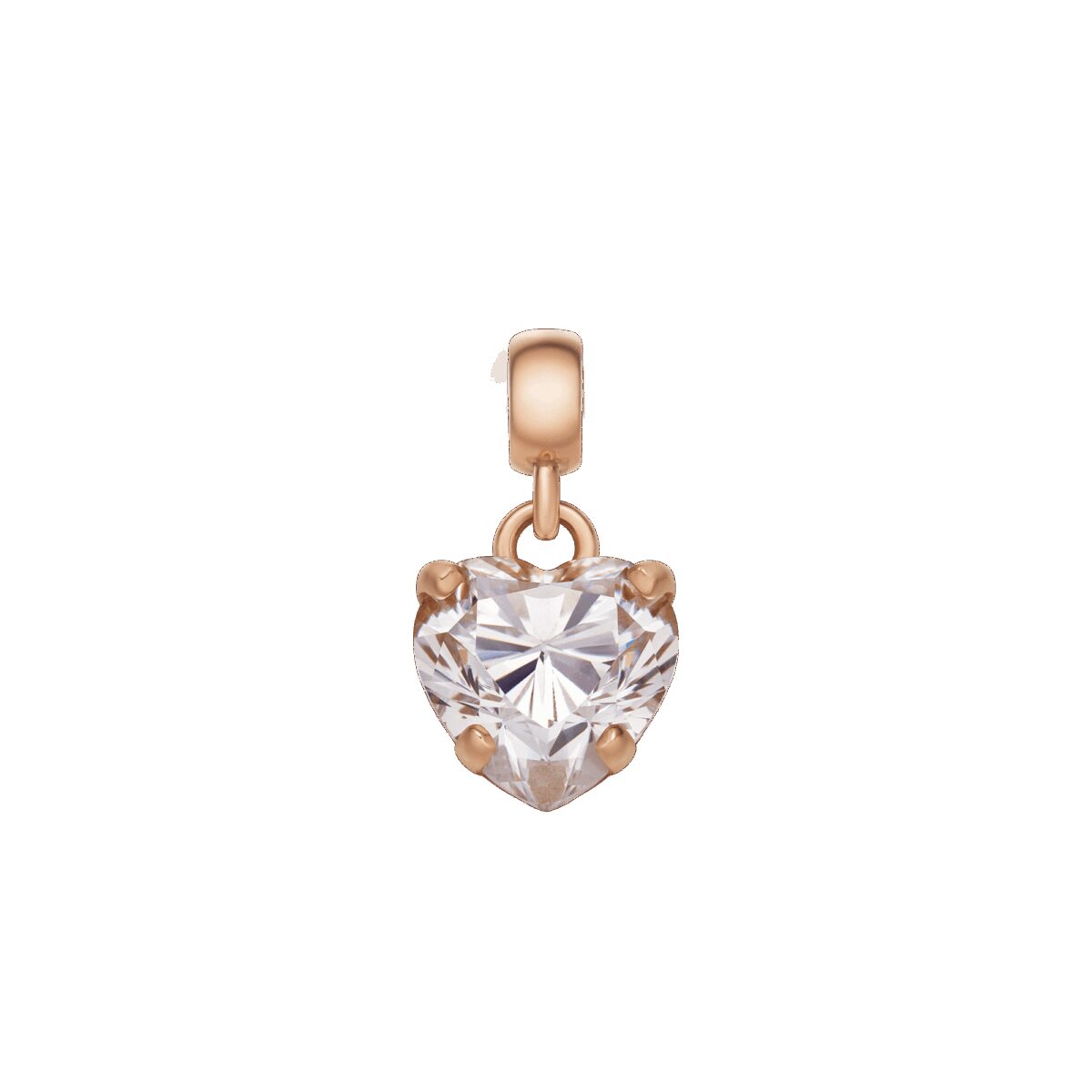 Daniel Wellington DW Charm Heart Crystal 12x6mm Rose Gold/White