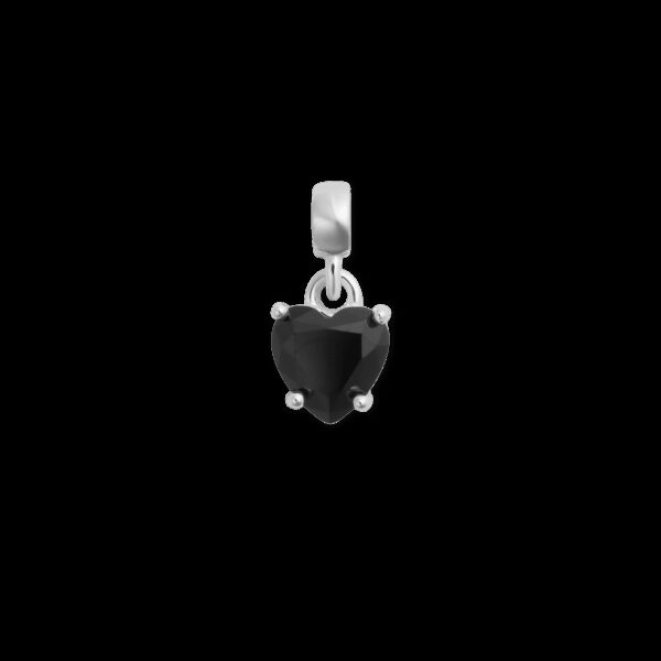 Daniel Wellington DW Charm Heart Crystal 12x6mm Silver/Black