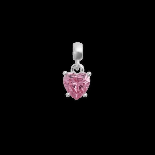 Daniel Wellington DW Charm Heart Crystal 12x6mm Silver/Pink