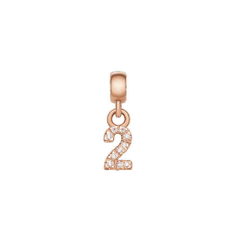 Daniel Wellington DW Charm Number 2 Rose Gold