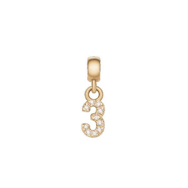 Daniel Wellington DW Charm Number 3 Gold