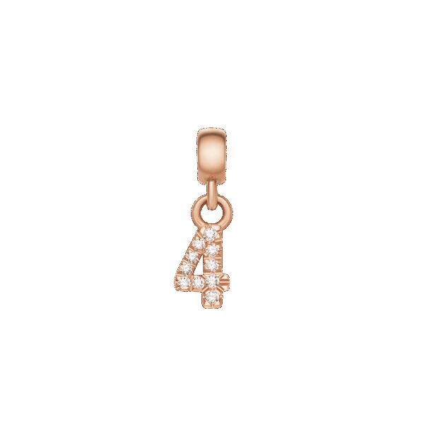 Daniel Wellington DW Charm Number 4 Rose Gold