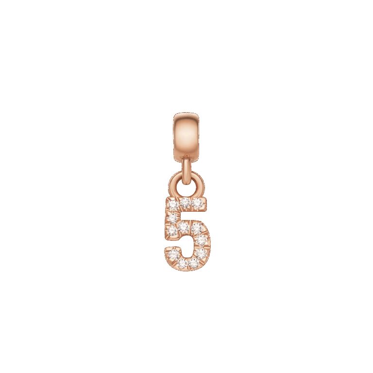 Daniel Wellington DW Charm Number 5 Rose Gold