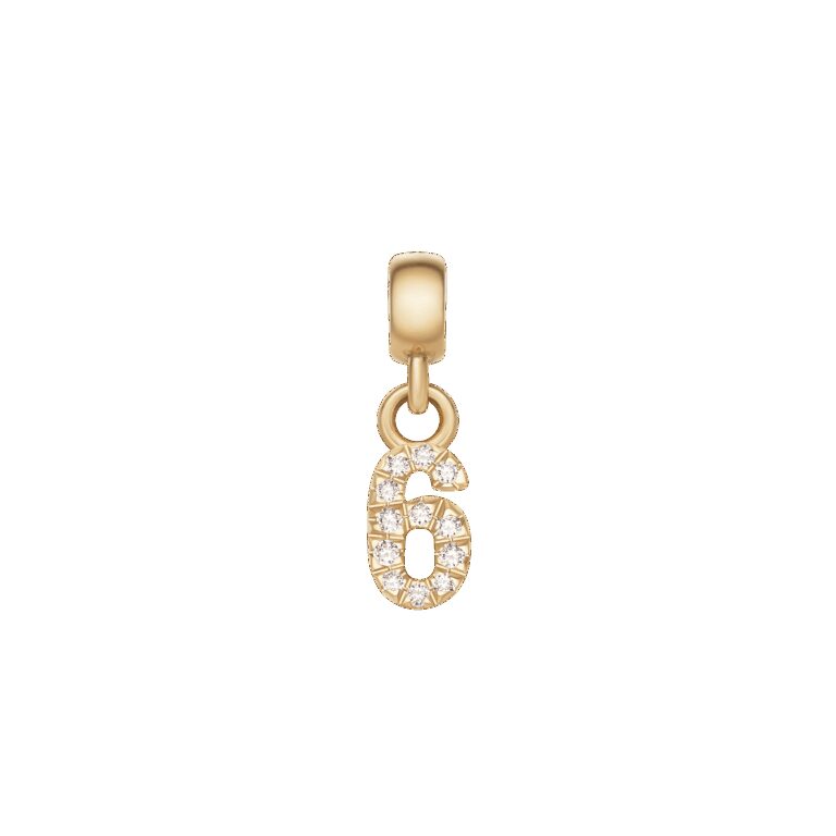 Daniel Wellington DW Charm Number 6 Gold