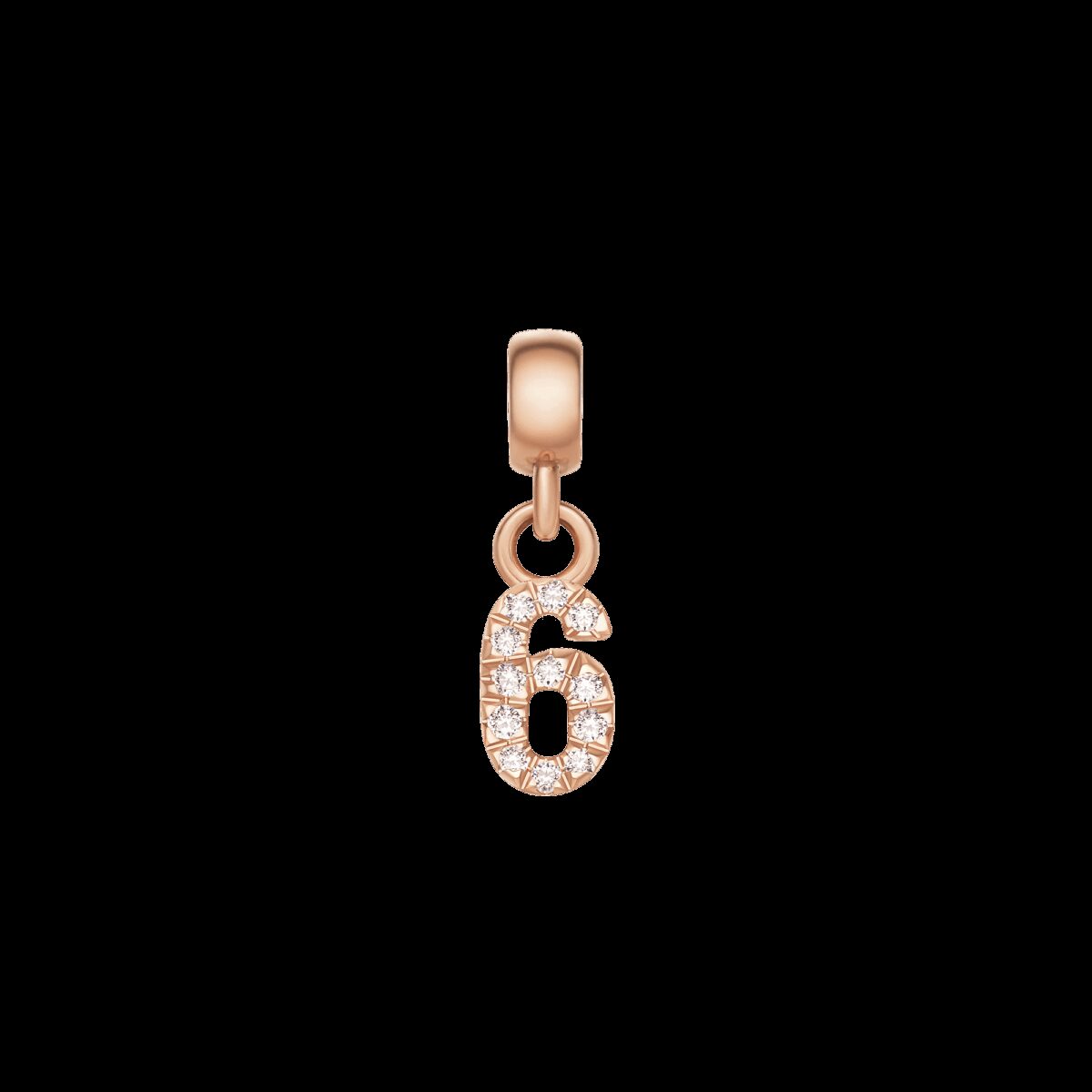 Daniel Wellington DW Charm Number 6 Rose Gold