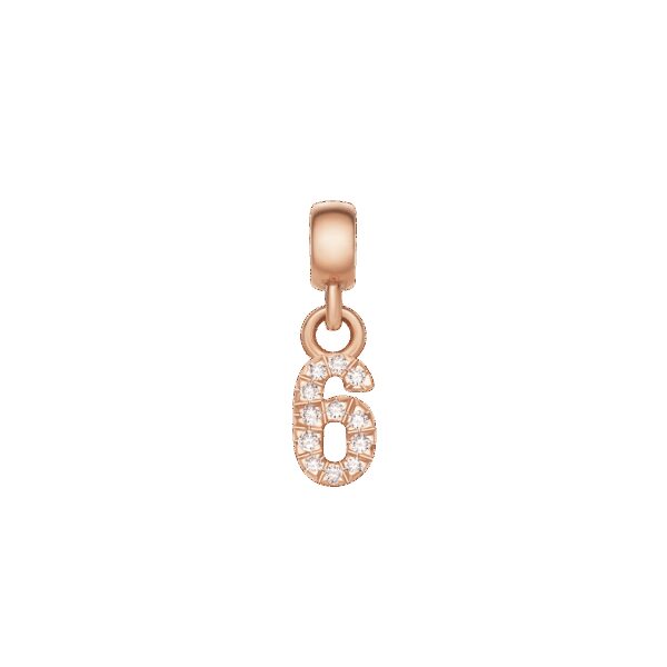 Daniel Wellington DW Charm Number 6 Rose Gold