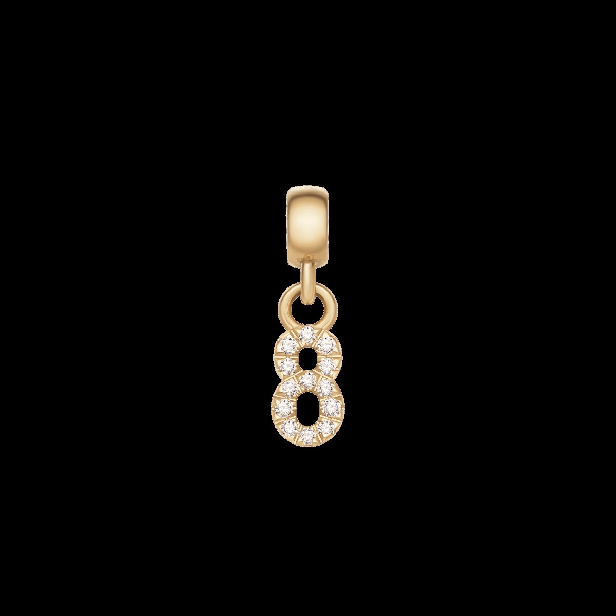 Daniel Wellington DW Charm Number 8 Gold