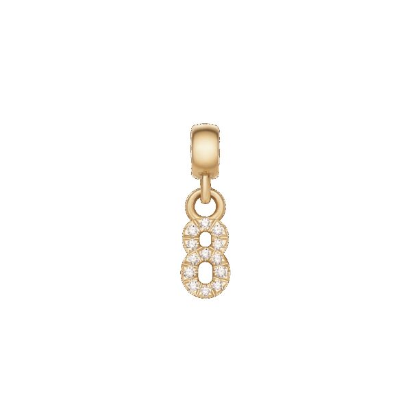 Daniel Wellington DW Charm Number 8 Gold