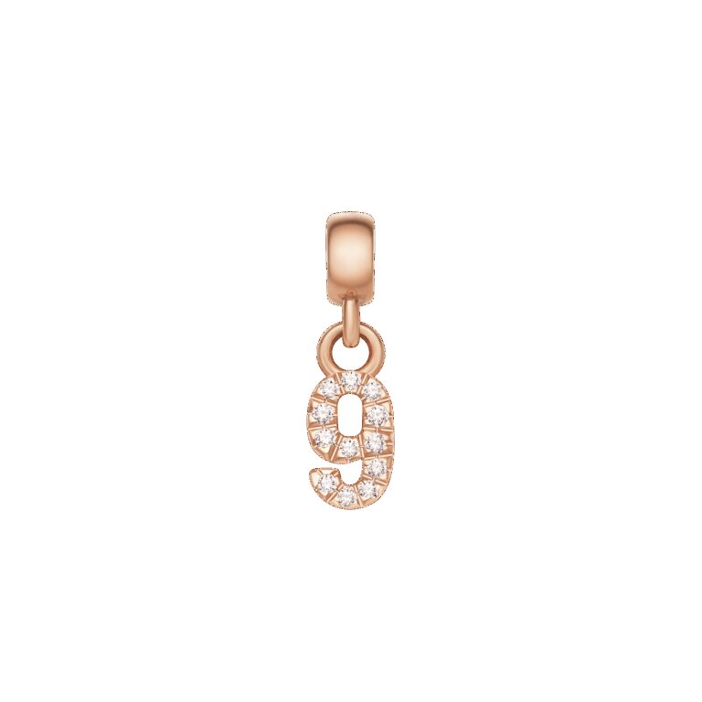 Daniel Wellington DW Charm Number 9 Rose Gold
