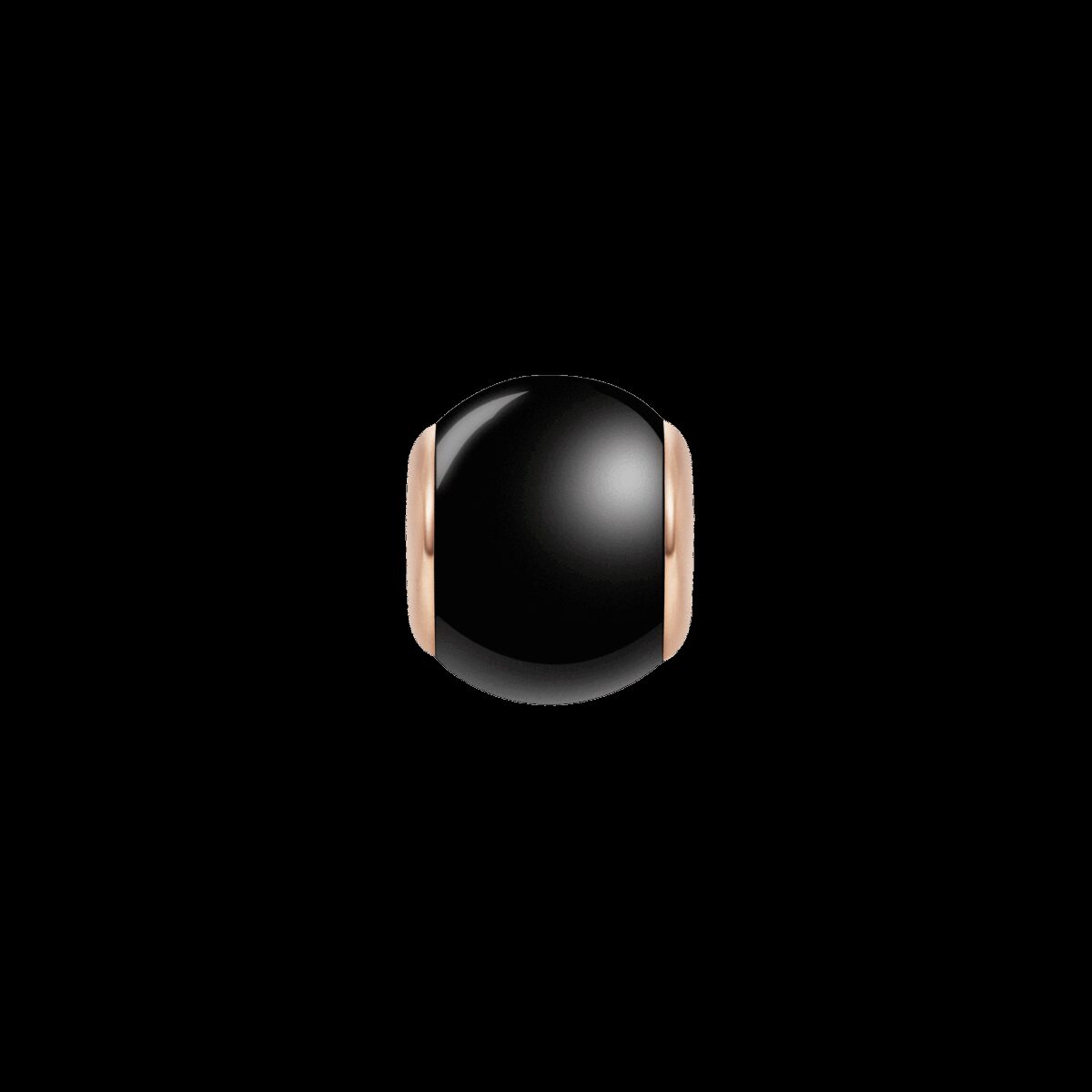 Daniel Wellington DW Charm Orb Black 6x5mm Rose Gold