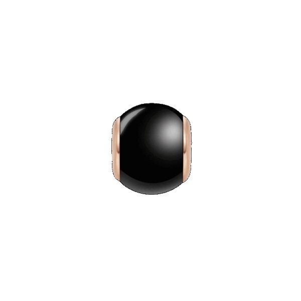 Daniel Wellington DW Charm Orb Black 6x5mm Rose Gold