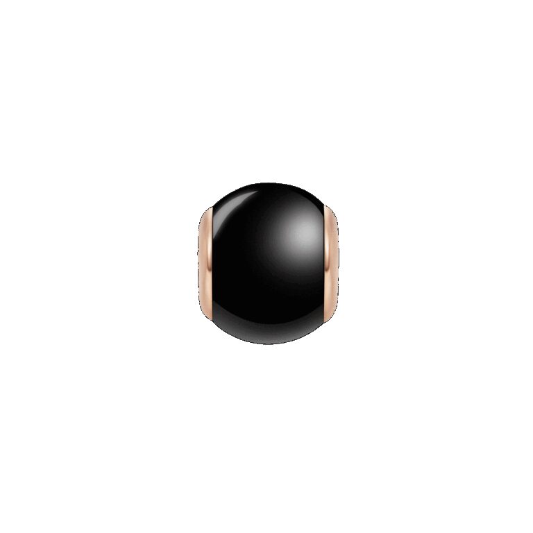 Daniel Wellington DW Charm Orb Black 6x5mm Rose Gold