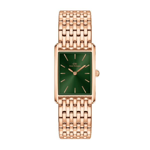 Daniel Wellington DW Uhr Bound 9-Link Emerald Sunray 22x32 MIC Rose Gold