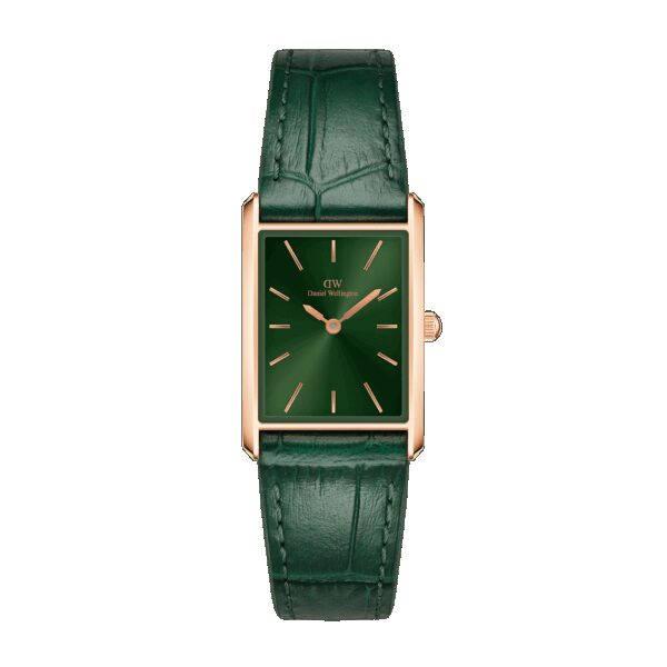 Daniel Wellington DW Uhr Bound Crocodile Emerald Sunray Rose Gold 22x32 MIC