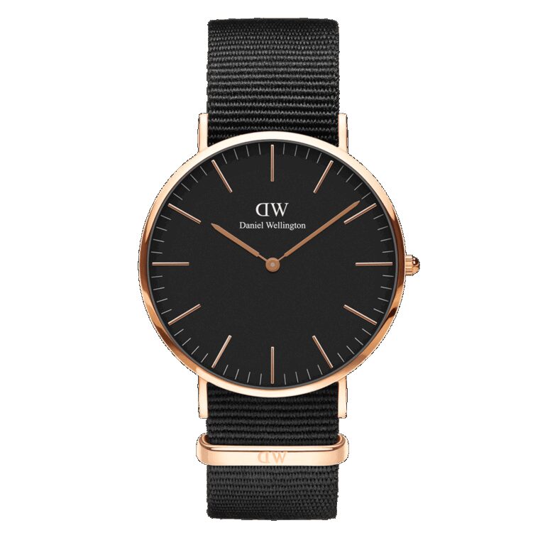 Daniel Wellington DW Uhr Classic Cornwall Black Rose Gold 40mm MIC