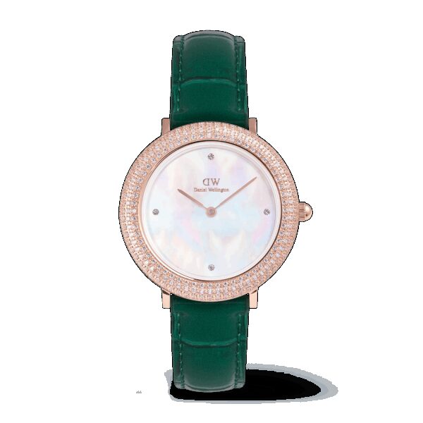 Daniel Wellington DW Uhr Crystalline Bezel Green Croc Rose Gold 32mm