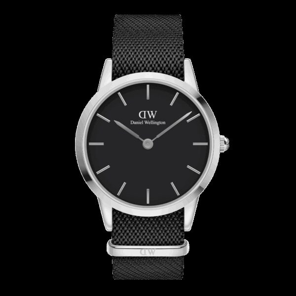 Daniel Wellington DW Uhr Iconic Black NATO Dial 40mm Silver