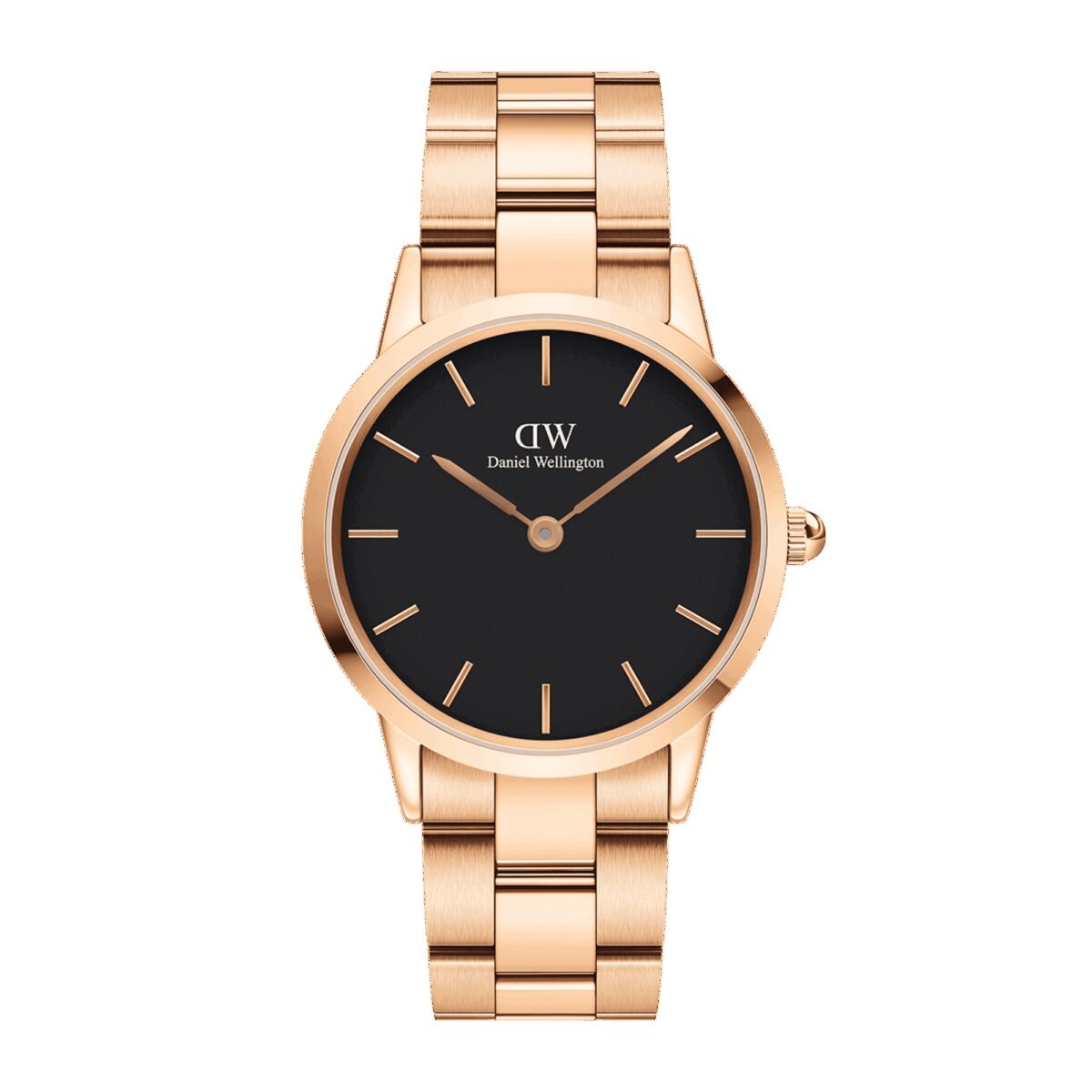 Daniel Wellington DW Uhr Iconic Link Black Rose Gold 40mm MIC
