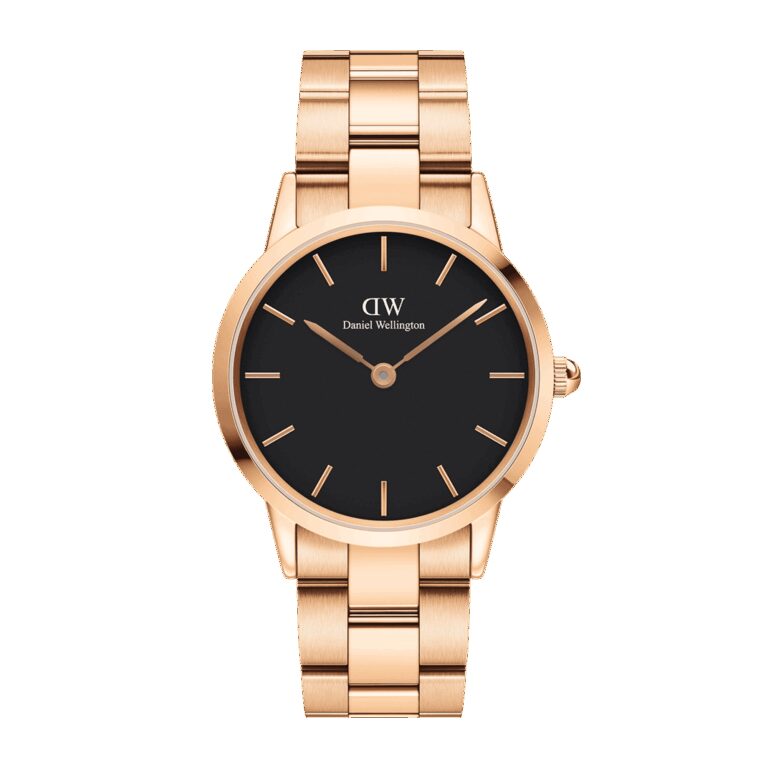 Daniel Wellington DW Uhr Iconic Link Black Rose Gold 40mm MIC