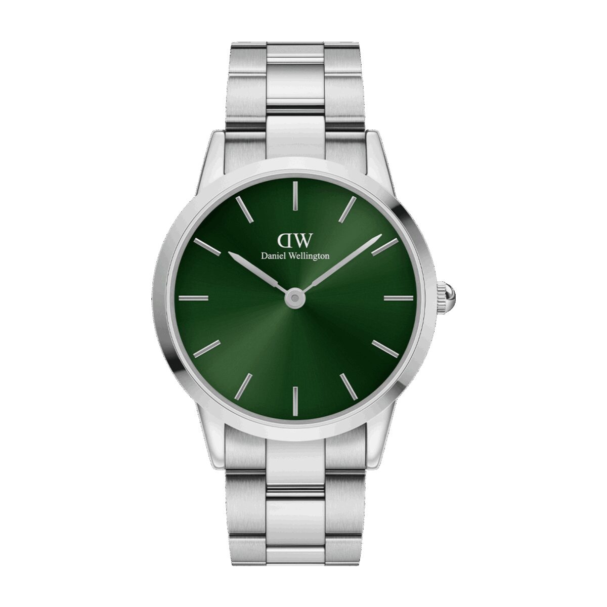 Daniel Wellington DW Uhr Iconic Link Emerald Green Silver 40mm