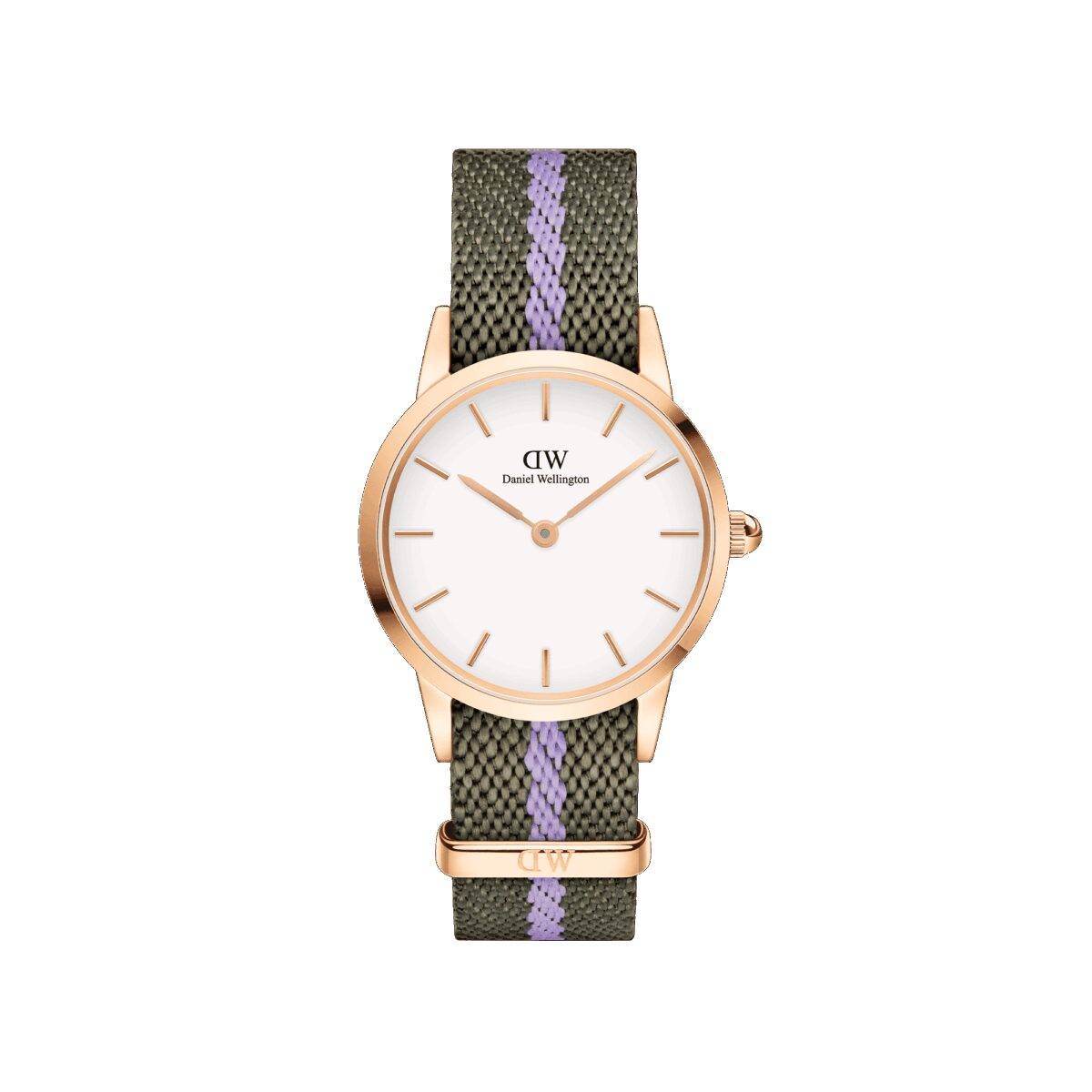 Daniel Wellington DW Uhr Iconic NATO Green/Purple Rose Gold 28mm