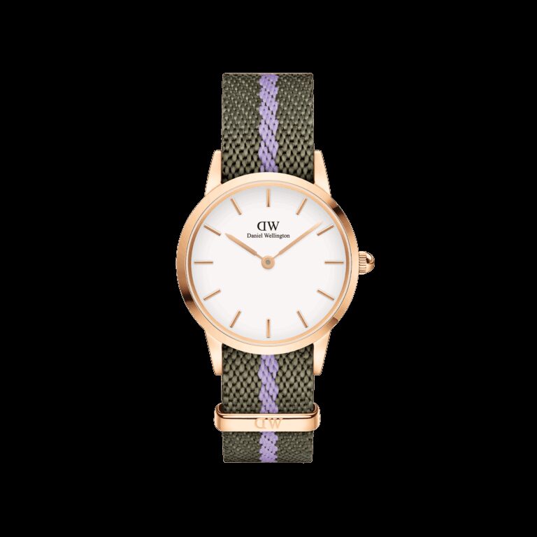 Daniel Wellington DW Uhr Iconic NATO Green/Purple Rose Gold 28mm