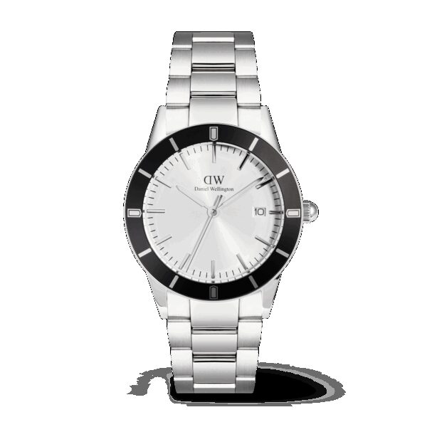 Daniel Wellington DW Uhr Iconic Paradigma Link Black Bezel 40mm Silver