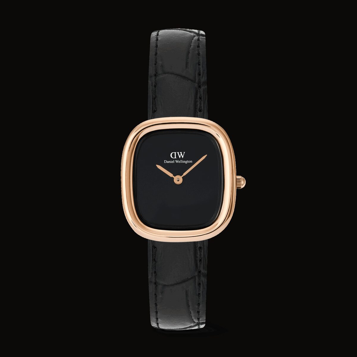 Daniel Wellington DW Uhr Margot Reading Onyx Ceramic Rose Gold 24x26mm