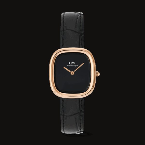Daniel Wellington DW Uhr Margot Reading Onyx Ceramic Rose Gold 24x26mm