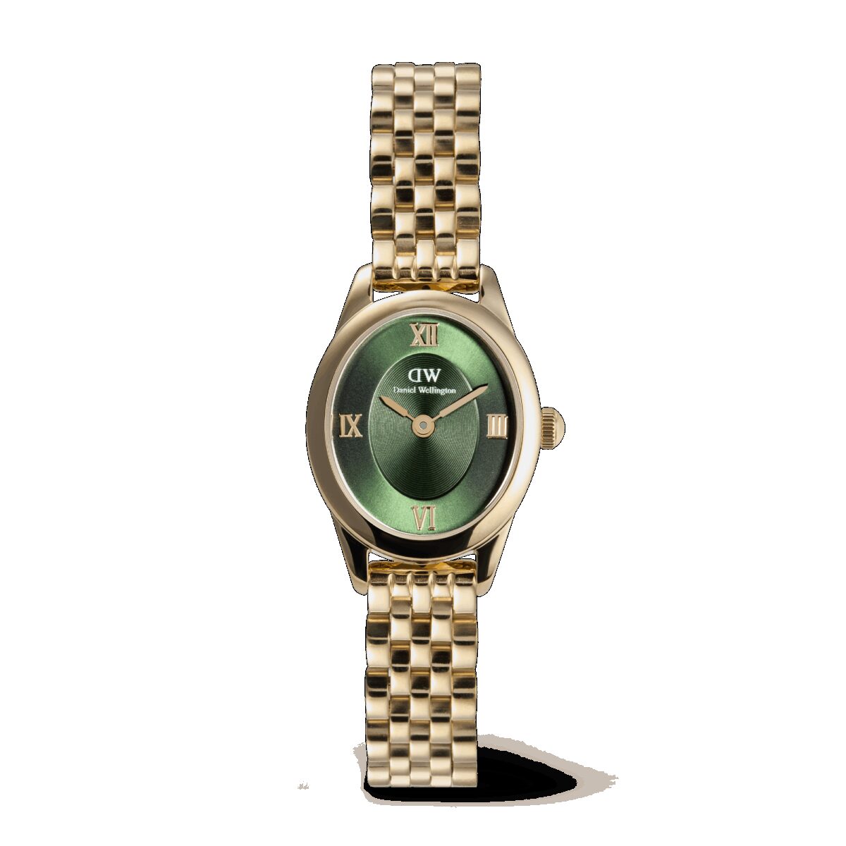 Daniel Wellington DW Uhr Ophelia Mini Emerald Gold 22x25.5mm