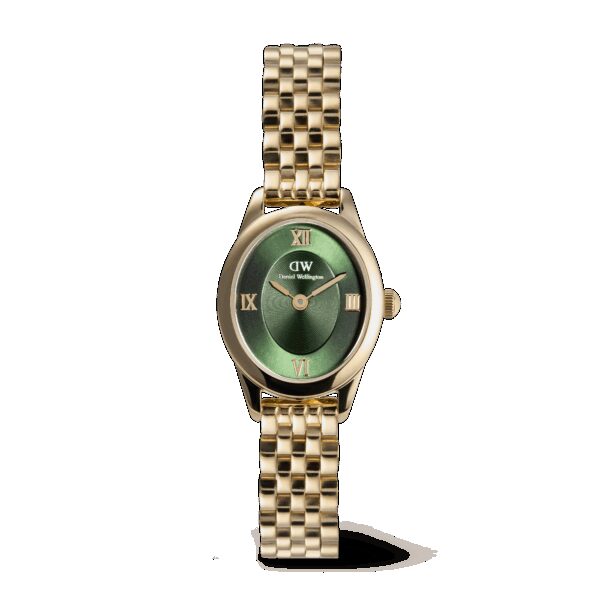 Daniel Wellington DW Uhr Ophelia Mini Emerald Gold 22x25.5mm