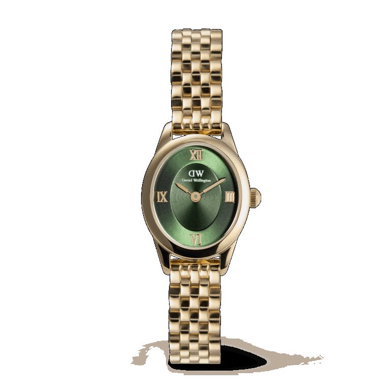 Daniel Wellington DW Uhr Ophelia Mini Emerald Gold 22x25.5mm