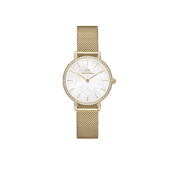 Daniel Wellington DW Uhr Petite Lumine Bezel Evergold MOP 28mm Gold