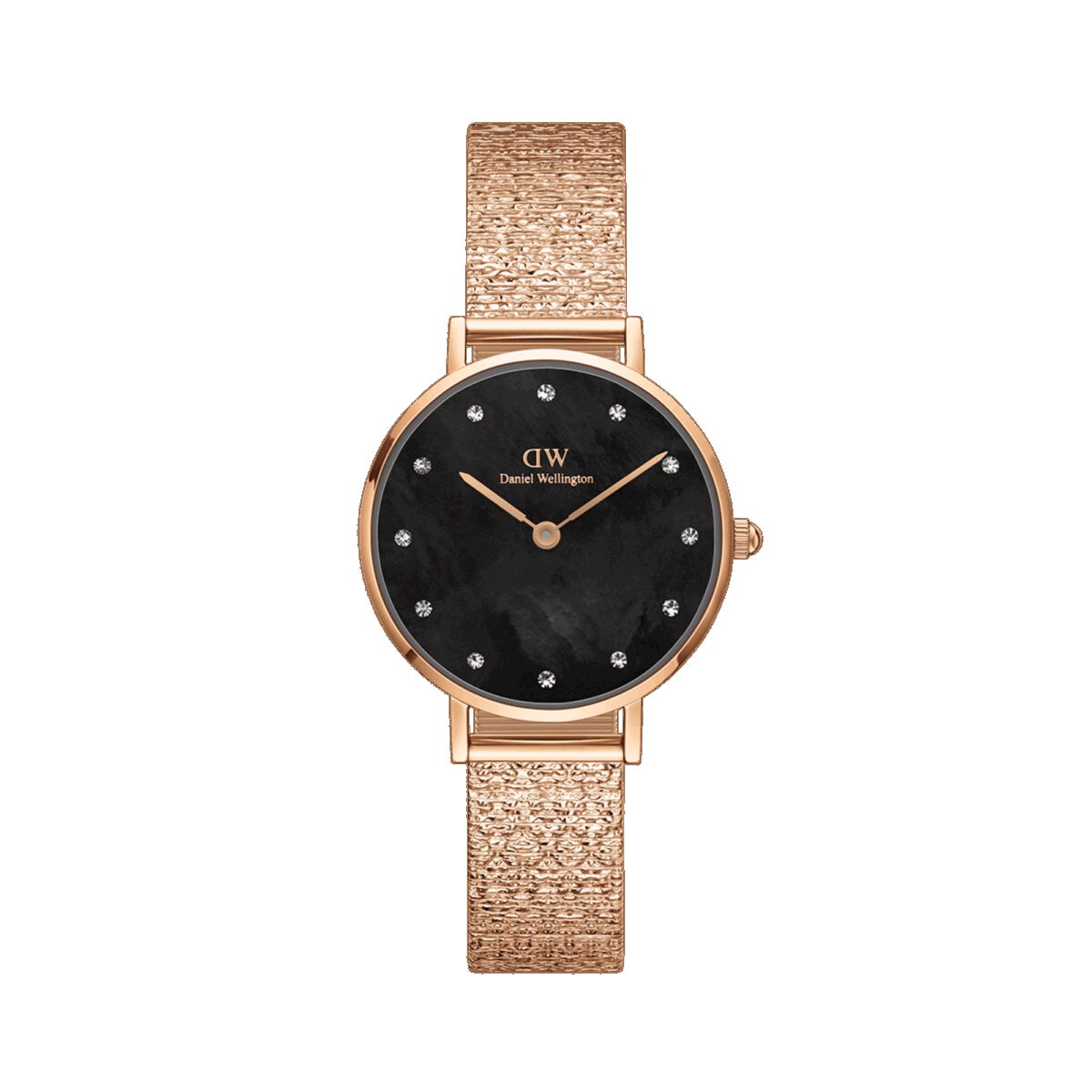 Daniel Wellington DW Uhr Petite Lumine Pressed Piano Black MoP Rose Gold 28mm