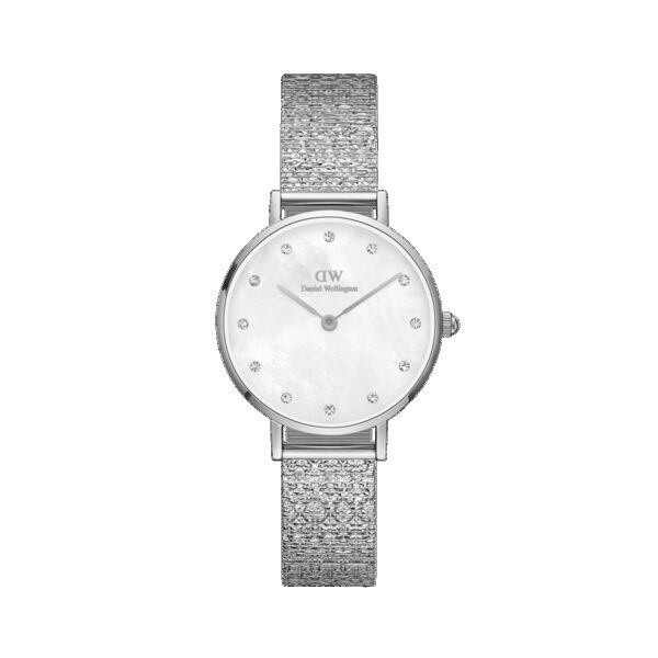 Daniel Wellington DW Uhr Petite Lumine Pressed Piano White MoP Silver 28mm