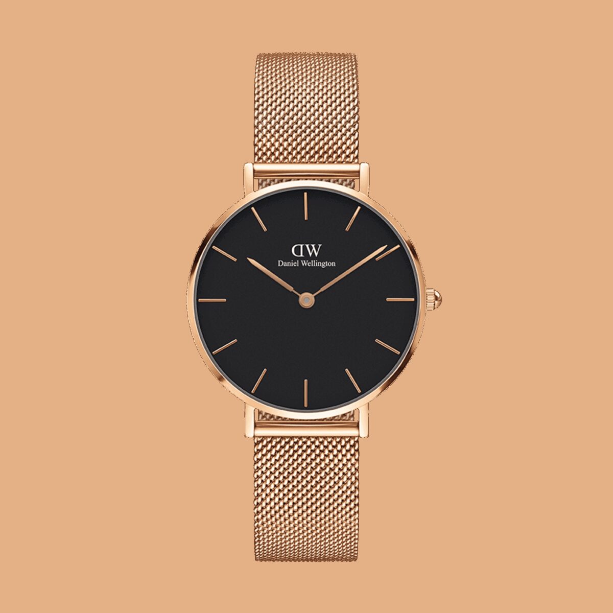 Daniel Wellington DW Uhr Petite Melrose Black Rose Gold 28mm MIC