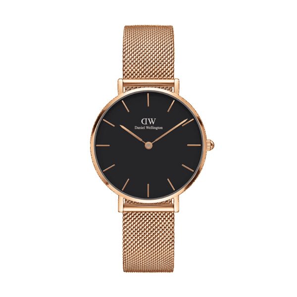 Daniel Wellington DW Uhr Petite Melrose Black Rose Gold 28mm MIC