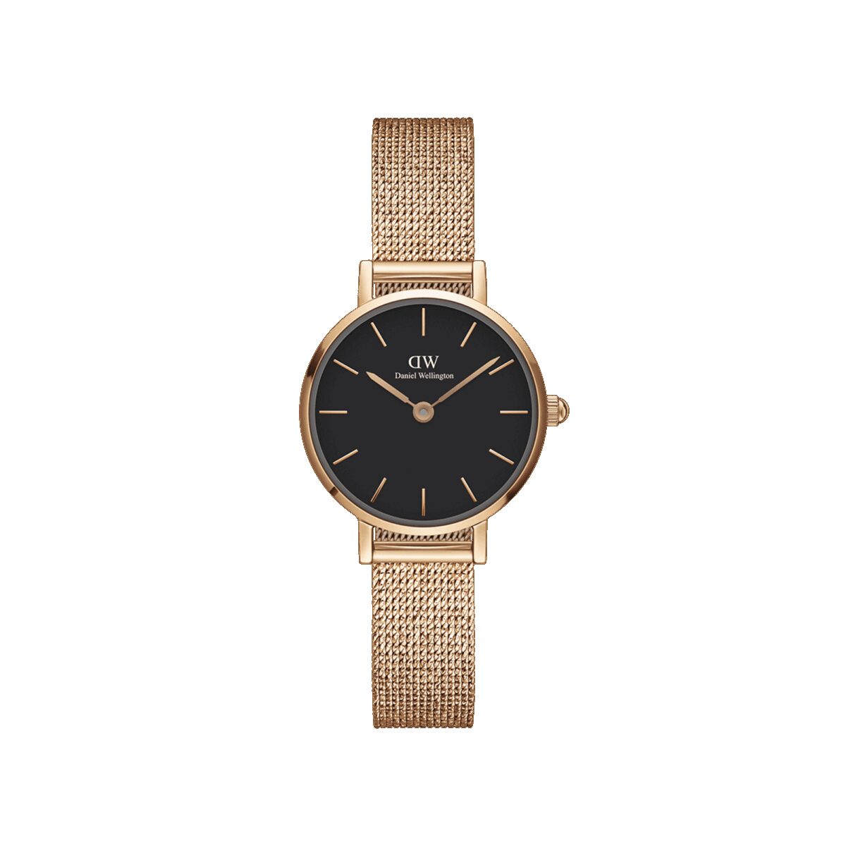 Daniel Wellington DW Uhr Petite Pressed Melrose Black Rose Gold 24mm
