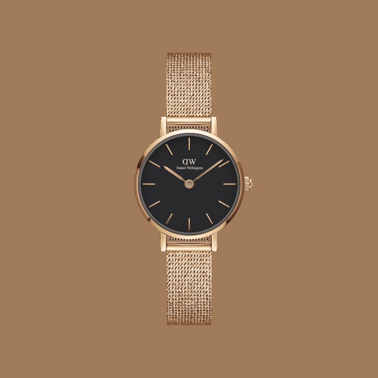 Daniel Wellington DW Uhr Petite Pressed Melrose Black Rose Gold 24mm