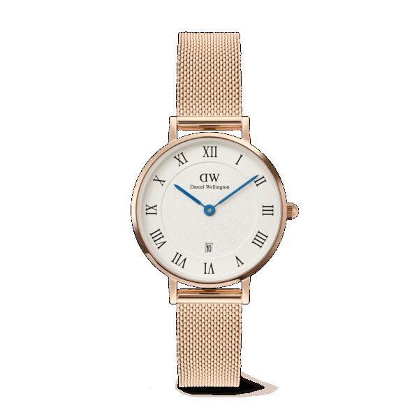 Daniel Wellington DW Uhr Petite Roman Numerals Date Rose Gold 28mm