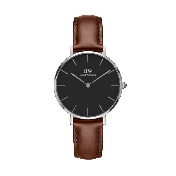 Daniel Wellington DW Uhr Petite St Mawes Black Silver 28mm MIC