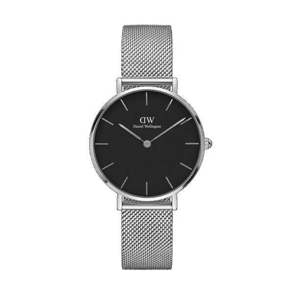 Daniel Wellington DW Uhr Petite Sterling Black Silver 28mm MIC